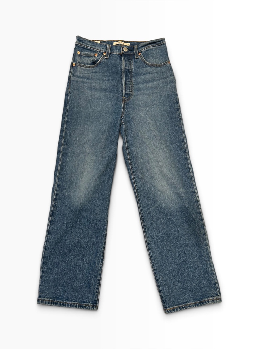 Levi’s Ribcage Straight Ankle Jeans Size 27 Medium Wash 27” Inseam